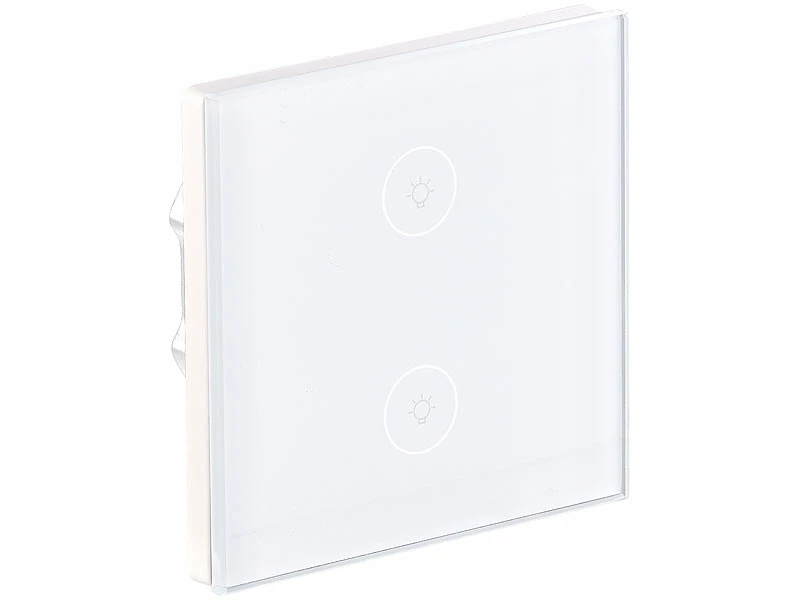 Luminea Home Control Alexa WiFi-Lichtschalter:Touch-Doppel-Lichttaster, Versandrückläufer 6 Luminea Home Control Alexa WiFi-Lichtschalter:Touch-Doppel-Lichttaster, Versandrückläufer – Bild 6