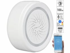 VisorTech Elesion Sirene:2er-Set Alarm-Sirene Mit WLAN & App, Komp. Zu Alexa & Google Assistant -Haushalt Verkäufe nx4508 14