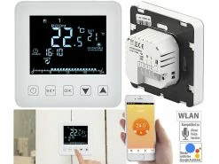 Revolt Temperaturregler:4er-Set WLAN-Thermostate Für Fußbodenheizungen, Für Siri, Alexa & GA -Haushalt Verkäufe nx4526 10