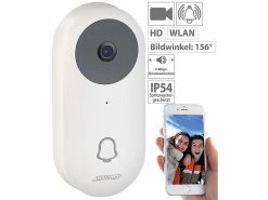 Somikon WLAN Klingel:WLAN-HD-Video-Türklingel Mit App, Gegensprechen, Inkl. Akku -Haushalt Verkäufe nx4536 14