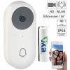 Somikon WLAN Klingel:WLAN-HD-Video-Türklingel Mit App, Gegensprechen, Inkl. Akku