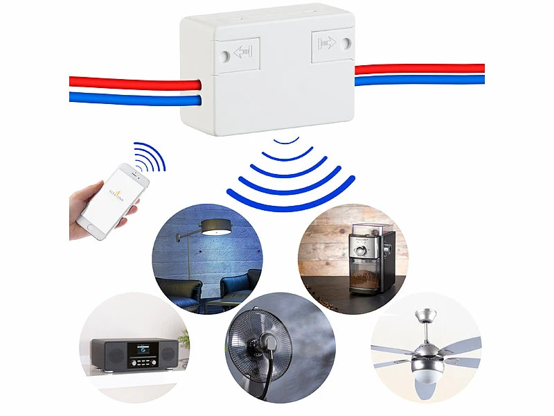 Luminea Home Control WLAN Relais:3er-Set WLAN-Schalter Für Licht & Co., Für Alexa & Google Assistant 3 Luminea Home Control WLAN Relais:3er-Set WLAN-Schalter Für Licht & Co., Für Alexa & Google Assistant – Bild 3