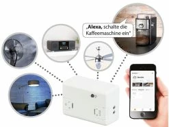 Luminea Home Control WiFi Schalter:WLAN-Schalter Für Licht & Co., Für Siri, Alexa & Google Assistant, 10A -Haushalt Verkäufe nx4592 20 1
