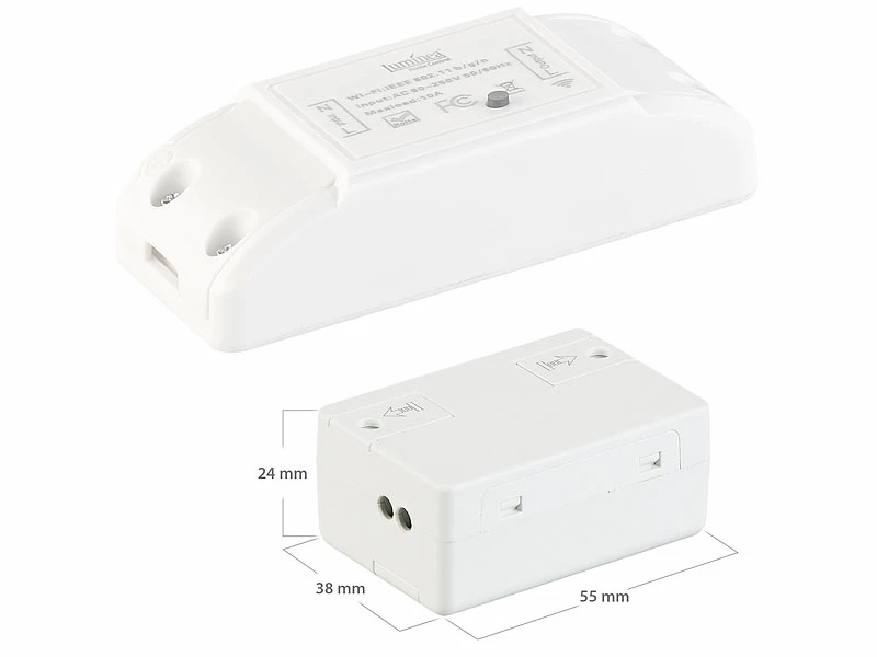 Luminea Home Control WLAN Relais:3er-Set WLAN-Schalter Für Licht & Co., Für Alexa & Google Assistant 5 Luminea Home Control WLAN Relais:3er-Set WLAN-Schalter Für Licht & Co., Für Alexa & Google Assistant – Bild 5