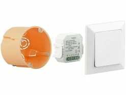 Luminea Home Control Smart Schalter:2er-Set WLAN-Unterputz-Lichtschalter, App, Für Siri, Alexa&Google Ass. -Haushalt Verkäufe nx4651 2