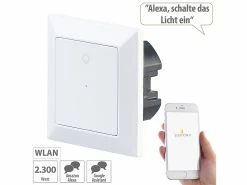 Luminea Home Control Elesion Schalter:2er-Set WLAN-Lichttaster, App, Komp. Zu Siri, Alexa & Google Assistant -Haushalt Verkäufe nx4656 5