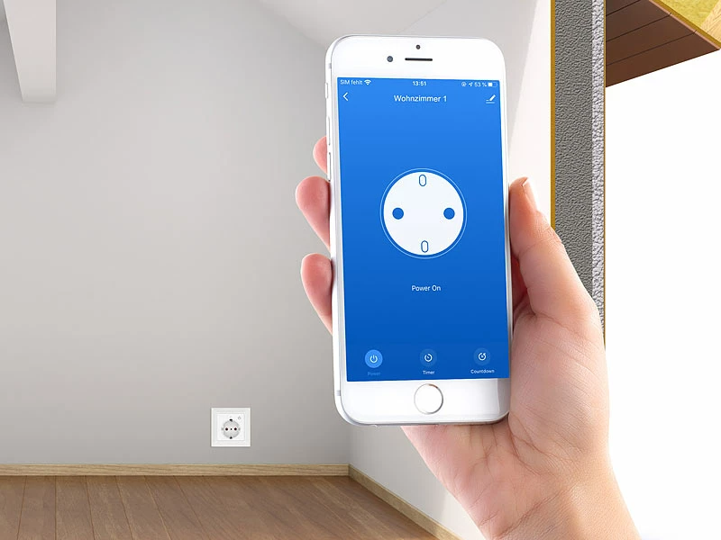 Luminea Home Control Smart Steckdosen:WLAN-Unterputz-Steckdose Mit App, Für Siri, Alexa & GA, 5er Pack 7 Luminea Home Control Smart Steckdosen:WLAN-Unterputz-Steckdose Mit App, Für Siri, Alexa & GA, 5er Pack – Bild 7