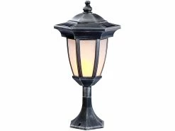 Lunartec Solar Aussenwandleuchten:2er-Set Solar-LED-Stand- & Wandlaternen Mit Flammeneffekt, IP44 -Haushalt Verkäufe nx4794 5