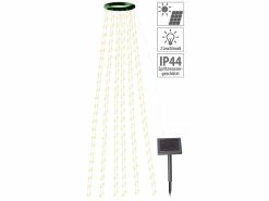 Lunartec Solar-Outdoor-Light:2er-Set Solar-Tannenbaum-Überwurf-Lichterkette, 12 Girlanden, 300 LEDs -Haushalt Verkäufe nx4852 2