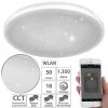 Luminea Home Control Deckenlampe Alexa:2er Pack WLAN-Sternen-Deckenleuchte Für Siri, Alexa, Google Ass., CCT
