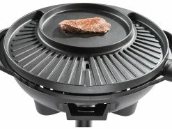 Rosenstein & Söhne Grill:5in1-Elektro-Kugelgrill Mit Temperaturregler Und Zubehör, 1.500 W