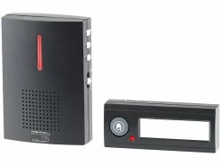 CASAcontrol Funkglocke:Kabellose Funk-Türklingel Mit 2 Empfängern (Licht & Ton), 100 M, IPX4 -Haushalt Verkäufe nx5776 0