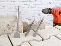 AGT Professional Meisselset:3-teiliges Meißel-Set Für SDS-Plus-System, Spitz-, Flach- & Spatmeißel -Haushalt Verkäufe nx5846 3