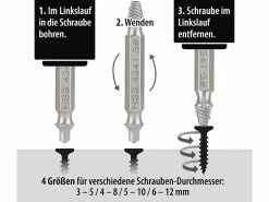 AGT Professional Linksausdreher:3x 4-tlg. Schrauben-Ausdreher-Set Aus HSS-Stahl -Haushalt Verkäufe nx5848 8
