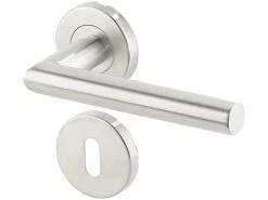 AGT Türgriff Set:Modernes Edelstahl-Türbeschlag-Set, 2 Türklinken Und Rosetten-Garnitur -Haushalt Verkäufe nx5854 1