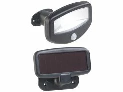 Lunartec Solar Außenstrahler:Solar-LED-Strahler, PIR-Bewegungssensor, 16 LEDs, 100 Lm, 1,2 W, IP44
