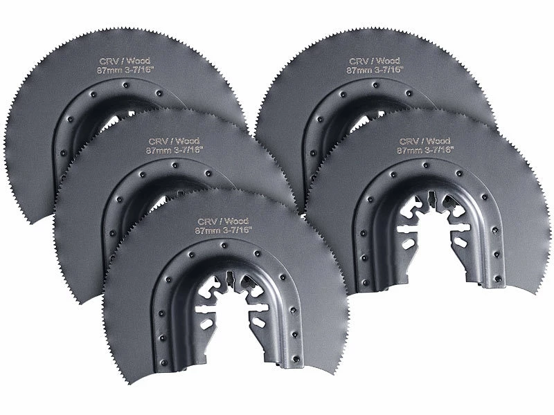 AGT Professional Sägeblätter:Rostfreies Rundsägeblatt, 87mm, CRV, Schnellspannung, 5er-Set 1 AGT Professional Sägeblätter:Rostfreies Rundsägeblatt, 87mm, CRV, Schnellspannung, 5er-Set