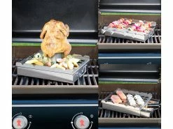 Rosenstein & Söhne Grillaufsatz:5in1-Grill-Aufsatz Aus Edelstahl, 4 Spieße, Für Hähnchen, Gemüse & Co. -Haushalt Verkäufe nx6049 12