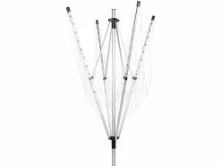 Royal Gardineer Wäscheständer:4-Arm-Wäschespinne Aus Aluminium, 60 Meter Wäscheleine, Mit Bodenanker -Haushalt Verkäufe nx6055 2