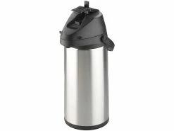 Rosenstein & Söhne Thermokanne:Doppelwandige Vakuum-Isolierkanne Mit Pumpsystem, Edelstahl, 5 Liter -Haushalt Verkäufe nx6063 6