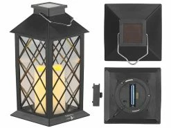 Lunartec Solarlaternen:Solar-Laterne Mit Deko-Kerze Und Flammen-Effekt-LED, Dämmerungs-Sensor -Haushalt Verkäufe nx6073 10