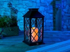 Lunartec Solarlaternen:Solar-Laterne Mit Deko-Kerze Und Flammen-Effekt-LED, Dämmerungs-Sensor -Haushalt Verkäufe nx6073 8