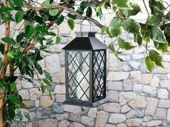 Lunartec Solarlaternen:Solar-Laterne Mit Deko-Kerze Und Flammen-Effekt-LED, Dämmerungs-Sensor -Haushalt Verkäufe nx6073 9