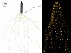 Lunartec Weihnachtsbaum Überwurf:Christbaum-Überwurf-Lichterkette, 20 Girlanden & 720 Warmweiße LEDs