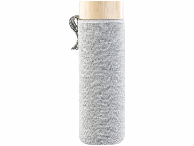 Cucina Di Modena Glasflasche:Doppelwandige Glas-Trinkflasche Mit Neopren-Hülle & Tee-Sieb, 400 Ml 2 Cucina Di Modena Glasflasche:Doppelwandige Glas-Trinkflasche Mit Neopren-Hülle & Tee-Sieb, 400 Ml – Bild 2