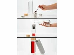 Cucina Di Modena Glasflasche:Doppelwandige Glas-Trinkflasche Mit Neopren-Hülle & Tee-Sieb, 400 Ml 12 Cucina Di Modena Glasflasche:Doppelwandige Glas-Trinkflasche Mit Neopren-Hülle & Tee-Sieb, 400 Ml -Haushalt Verkäufe nx6310 10