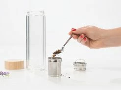 Cucina Di Modena Glasflasche:Doppelwandige Glas-Trinkflasche Mit Neopren-Hülle & Tee-Sieb, 400 Ml 14 Cucina Di Modena Glasflasche:Doppelwandige Glas-Trinkflasche Mit Neopren-Hülle & Tee-Sieb, 400 Ml -Haushalt Verkäufe nx6310 5