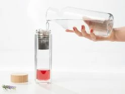 Cucina Di Modena Glasflasche:Doppelwandige Glas-Trinkflasche Mit Neopren-Hülle & Tee-Sieb, 400 Ml 15 Cucina Di Modena Glasflasche:Doppelwandige Glas-Trinkflasche Mit Neopren-Hülle & Tee-Sieb, 400 Ml -Haushalt Verkäufe nx6310 6