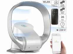 Sichler Haushaltsgeräte Sichler Ventilator Ohne Rotor:Rotorloser 360°-Ventilator, WLAN, App, Superleise, 26 Watt