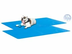 Sweetypet Kühlende Decke:2er-Set Selbstkühlende XL-Kühlmatten Für Hunde & Katzen, 120 X 75 Cm