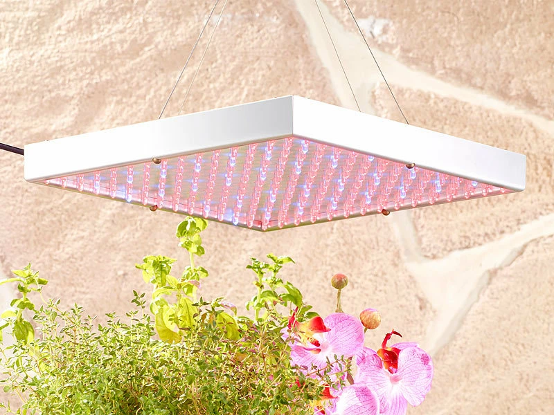 Lunartec Grow Light:2er-Set Profi LED-Pflanzen-Wachstums-Leuchtpanels Mit Je 225 LEDs 2 Lunartec Grow Light:2er-Set Profi LED-Pflanzen-Wachstums-Leuchtpanels Mit Je 225 LEDs – Bild 2