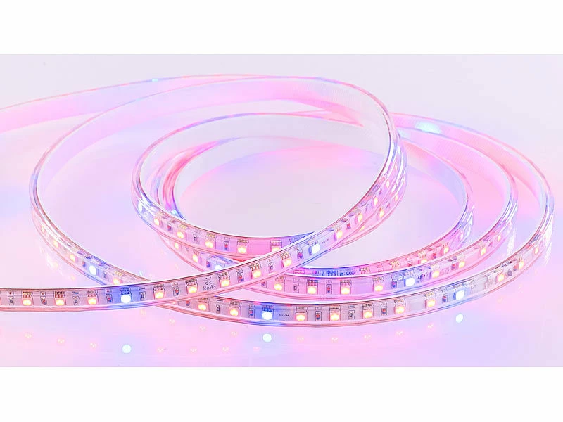 Lunartec LED Pflanzenlicht:LED-Pflanzen-Wachstums-Streifen, 150 Rote & 30 Blaue LEDs, 3m, Kürzbar 2 Lunartec LED Pflanzenlicht:LED-Pflanzen-Wachstums-Streifen, 150 Rote & 30 Blaue LEDs, 3m, Kürzbar – Bild 2