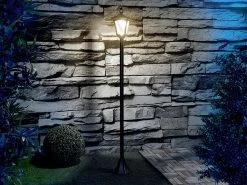 Royal Gardineer Beleuchtung Aussen:Solar-LED-Gartenlaterne, PIR-Sensor, Dämmerungssensor, 100 Lm, 160 Cm -Haushalt Verkäufe nx6769 7