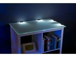Lunartec Vitrinenbeleuchtung:LED-Glasbodenbeleuchtung, 4 Klammern Mit 12 Tageslichtweißen LEDs -Haushalt Verkäufe nx6774 5