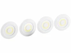 Lunartec LED Spots Zum Kleben:4er-Erweiterungs-Set Für COB-LED-Unterbauleuchten UBL-16.w -Haushalt Verkäufe nx6895 11
