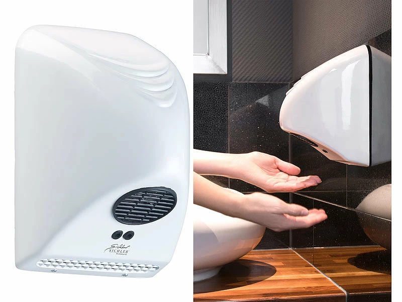 Sichler Haushaltsgeräte Sichler Handtrockner:Automatischer Elektrischer Händetrockner Zur Wandmontage, 850 Watt 1 Sichler Haushaltsgeräte Sichler Handtrockner:Automatischer Elektrischer Händetrockner Zur Wandmontage, 850 Watt