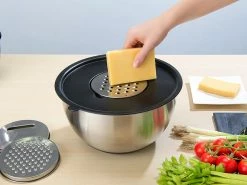 Rosenstein & Söhne Edelstahlschüssel:11-teiliges Premium-Rührschüssel-Set Mit 3 Reibeaufsätzen, Edelstahl 16 Rosenstein & Söhne Edelstahlschüssel:11-teiliges Premium-Rührschüssel-Set Mit 3 Reibeaufsätzen, Edelstahl -Haushalt Verkäufe nx7087 10