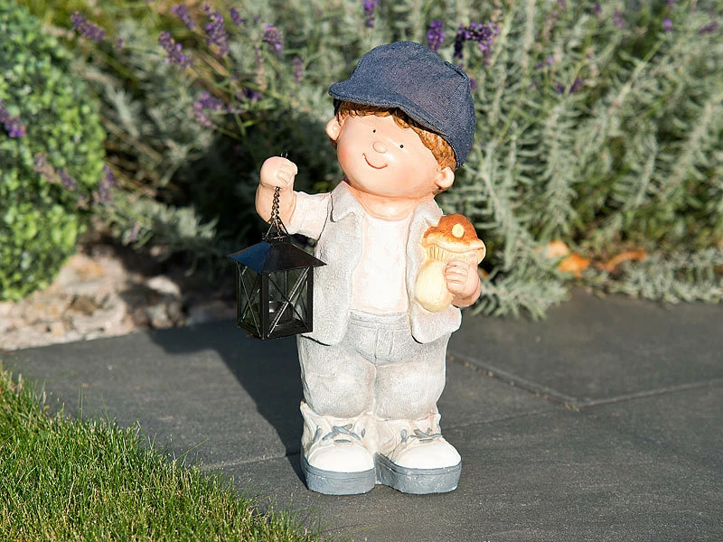 Royal Gardineer Handbemalte Deko-Figur "Klein-Willy" Mit Laterne Versandrückläufer 2 Royal Gardineer Handbemalte Deko-Figur "Klein-Willy" Mit Laterne Versandrückläufer – Bild 2