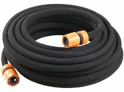 Royal Gardineer Sickerschlauch Garten:Perlschlauch Rund, Inkl. Schnellanschluss-Kupplungen, 12 M