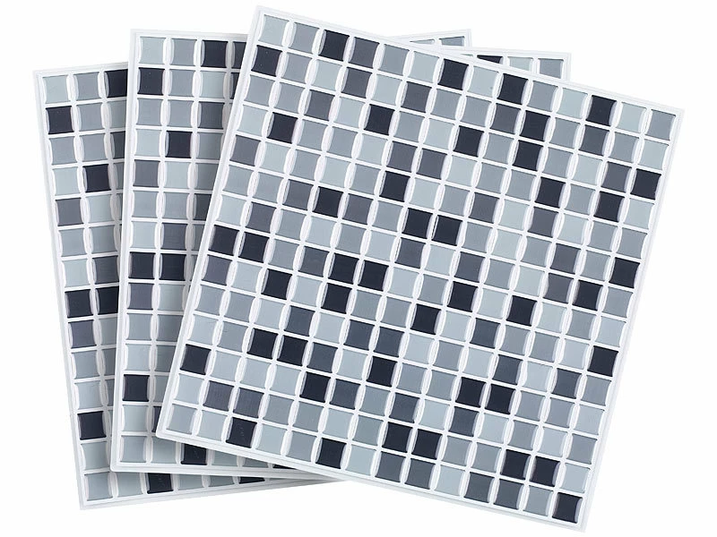 Infactory 3D Fliesen Selbstklebend:Selbstklebende 3D-Mosaik-Fliesenaufkleber "Dezent", 26x26 Cm, 20er-Set 5 Infactory 3D Fliesen Selbstklebend:Selbstklebende 3D-Mosaik-Fliesenaufkleber "Dezent", 26x26 Cm, 20er-Set – Bild 5