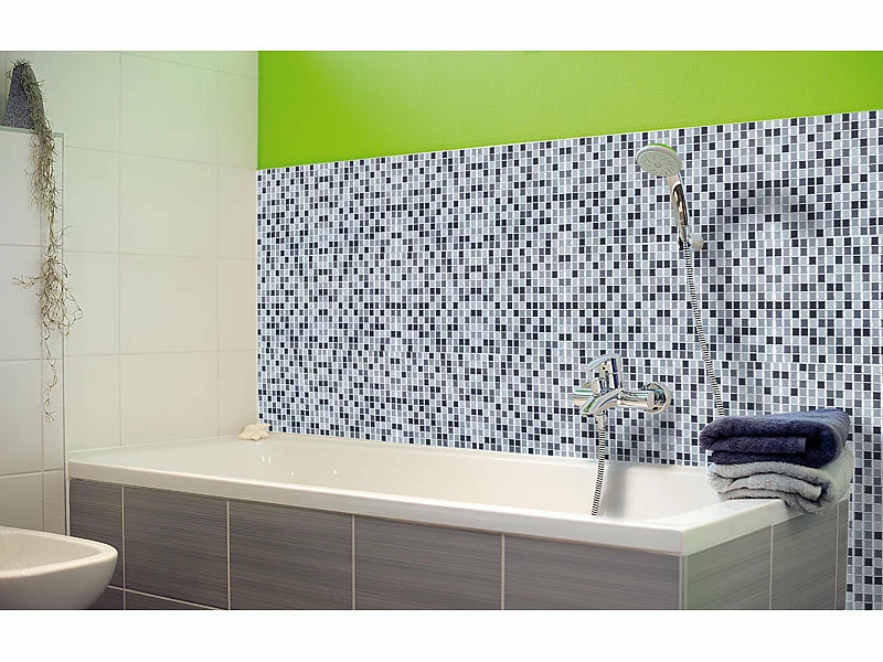 Infactory 3D Fliesen Selbstklebend:Selbstklebende 3D-Mosaik-Fliesenaufkleber "Dezent", 26x26 Cm, 20er-Set 6 Infactory 3D Fliesen Selbstklebend:Selbstklebende 3D-Mosaik-Fliesenaufkleber "Dezent", 26x26 Cm, 20er-Set – Bild 6