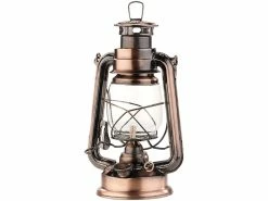 Lunartec Stalllaterne Petroleum:Nostalgische Petroleum-Sturmlaterne Mit Glaskolben, Bronze, 24 Cm -Haushalt Verkäufe nx7566 1