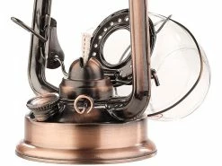 Lunartec Stalllaterne Petroleum:Nostalgische Petroleum-Sturmlaterne Mit Glaskolben, Bronze, 24 Cm -Haushalt Verkäufe nx7566 3
