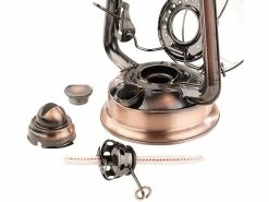 Lunartec Stalllaterne Petroleum:Nostalgische Petroleum-Sturmlaterne Mit Glaskolben, Bronze, 24 Cm -Haushalt Verkäufe nx7566 4