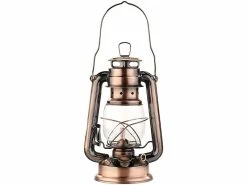 Lunartec Stalllaterne Petroleum:Nostalgische Petroleum-Sturmlaterne Mit Glaskolben, Bronze, 24 Cm -Haushalt Verkäufe nx7566 5