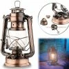 Lunartec Stalllaterne Petroleum:Nostalgische Petroleum-Sturmlaterne Mit Glaskolben, Bronze, 24 Cm